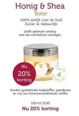 De Rode Pilaren Honig & Shea Boter aanbieding
