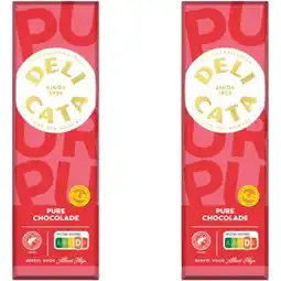 Albert Heijn Delicata Reep pure chocolade 2-pack aanbieding