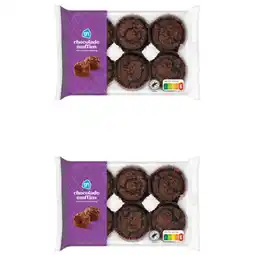 Albert Heijn AH Chocolade muffins met crumble 2-pack aanbieding