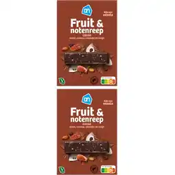 Albert Heijn AH Fruit & notenreep cacao 2-pack aanbieding