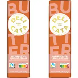Albert Heijn Delicata Reep melkchocolade butterscotch 2-pack aanbieding