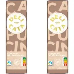 Albert Heijn Delicata Reep witte chocolade cappuccino 2-pack aanbieding