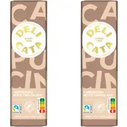 Albert Heijn Delicata Reep witte chocolade cappuccino 2-pack aanbieding