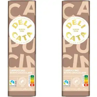 Albert Heijn Delicata Reep witte chocolade cappuccino 2-pack aanbieding