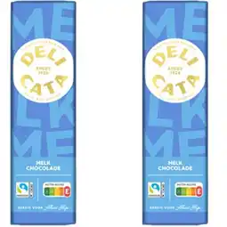 Albert Heijn Delicata Reep melk chocolade 2-pack aanbieding