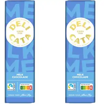 Albert Heijn Delicata Reep melk chocolade 2-pack aanbieding