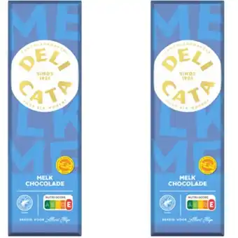 Albert Heijn Delicata Reep melk chocolade 2-pack aanbieding
