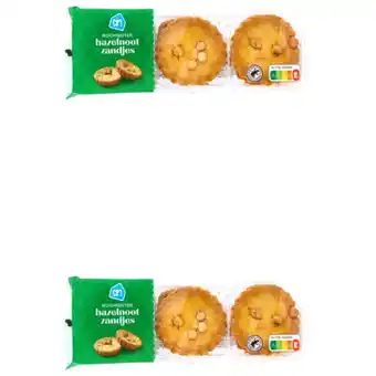 Albert Heijn AH Roomboter hazelnootzandjes 2-pack aanbieding