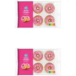 Albert Heijn AH Donut cakejes glazuur framboos 2-pack aanbieding