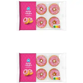 Albert Heijn AH Donut cakejes glazuur framboos 2-pack aanbieding