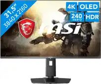 Bol.com MSI MPG 321URX QD-OLED - 4K Gaming Monitor - USB-C 90w - KVM - 240hz - 32 inch aanbieding