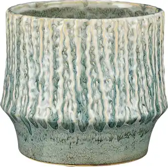 Intratuin Mica Decorations bloempot Lanny blauw D 18 H 16 cm aanbieding