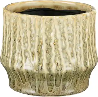 Intratuin Mica Decorations bloempot Lanny groen D 13 H 11 cm aanbieding