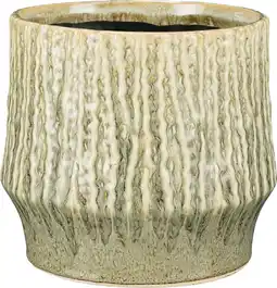 Intratuin Mica Decorations bloempot Lanny groen D 21 H 18,5 cm aanbieding