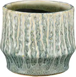 Intratuin Mica Decorations bloempot Lanny blauw D 13 H 11 cm aanbieding