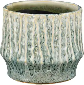 Intratuin Mica Decorations bloempot Lanny blauw D 13 H 11 cm aanbieding