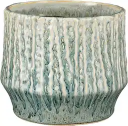 Intratuin Mica Decorations bloempot Lanny blauw D 15,5 H 13 cm aanbieding