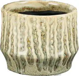 Intratuin Mica Decorations bloempot Lanny groen D 11 H 8,5 cm aanbieding