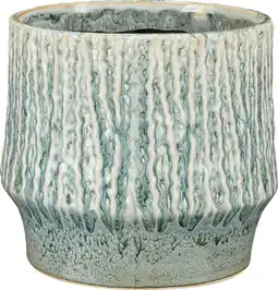 Intratuin Mica Decorations bloempot Lanny blauw D 21 H 18,5 cm aanbieding