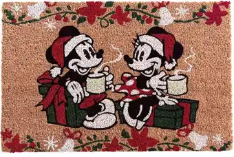 Intratuin Disney kokosmat Mickey en Vrienden mickey minnie bruin 60 x 40cm aanbieding