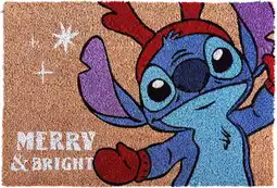 Intratuin Disney kokosmat Mickey en Vrienden stitch bruin 60 x 40cm aanbieding