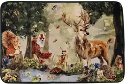 Intratuin TS rubber mat Woodlands Wonders dieren 40 x 60 cm aanbieding