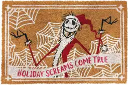 Intratuin Disney kokosmat Nightmare Before Christmas holiday screams bruin / wit 60 x 40 cm aanbieding