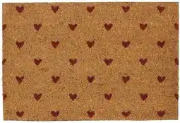 Intratuin Mica Decorations kokosmat hart bruin / rood 60 x 40 cm aanbieding