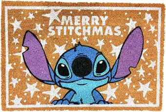 Intratuin Disney kokosmat Mickey en Vrienden merry stitchmas bruin 60 x 40cm aanbieding