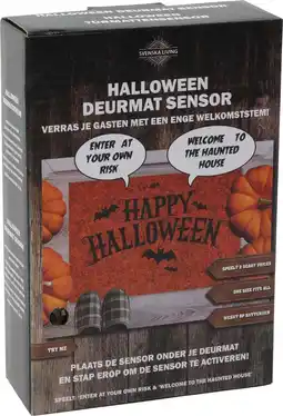 Intratuin Halloween decoratie deurmat sensor multi 35 x 25 x 0,5 cm aanbieding