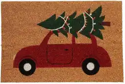 Intratuin Mica Decorations kokosmat auto bruin / rood 60 x 40 cm aanbieding