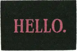 Intratuin Mica Decorations kokosmat hello groen 60 x 40 cm aanbieding