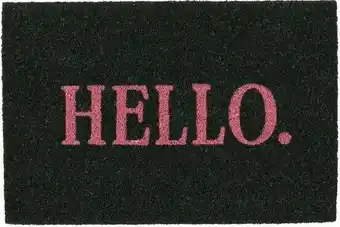 Intratuin Mica Decorations kokosmat hello groen 60 x 40 cm aanbieding