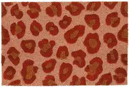 Intratuin Mica Decorations kokosmat luipaard bruin / rood 60 x 40 cm aanbieding