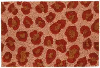 Intratuin Mica Decorations kokosmat luipaard bruin / rood 60 x 40 cm aanbieding