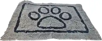 Intratuin Boon droogloopmat met poot grijs 76 x 53 x 1 cm aanbieding