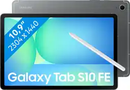 MediaMarkt SAMSUNG Galaxy Tab S10 FE - 10.9 inch - 128 GB - Gray - Wifi aanbieding