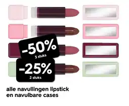 HEMA Alle navullingen lipstick en navulbare cases aanbieding