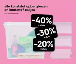 HEMA Alle kunststof opbergboxen en kunststof bakjes aanbieding