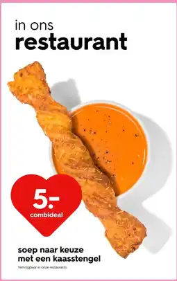 HEMA Soep naar keuze met een kaasstengel aanbieding