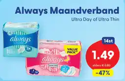 Die Grenze Always Maandverband aanbieding