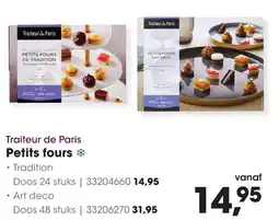 HANOS Traiteur à Paris Petits fours aanbieding