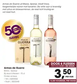 HANOS Armas de Guerra aanbieding
