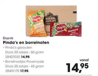 HANOS Duyvis Pinda's en borrelnoten aanbieding