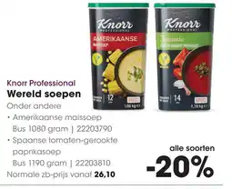 HANOS Knorr Professional Wereld soepen aanbieding