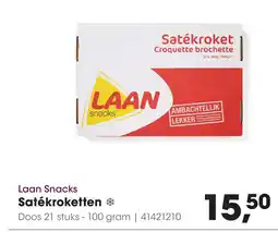 HANOS Laan Snacks Satékroketten aanbieding