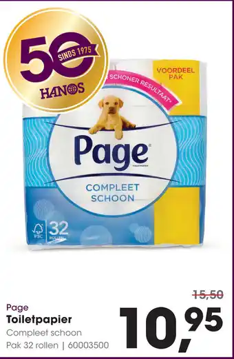 HANOS Page Toiletpapier aanbieding