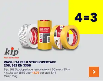 BOUWMAAT Washi tapes & stuclopertape 208, 362 en 3308 aanbieding