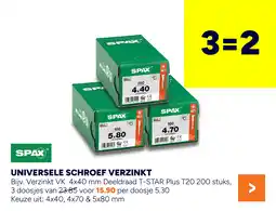 BOUWMAAT Universele schroef verzinkt aanbieding