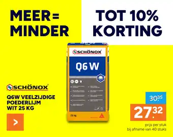 BOUWMAAT Q6w veelzijdige poederlijm wit aanbieding